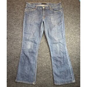 Levi's 524 Too Superlow Jeans Womens 15 Medium Blue Bootcut Low Rise Denim Y2K